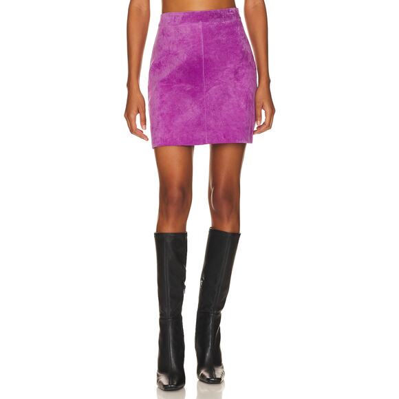 Ena Pelly 'Classic' Purple Suede Mini Skirt Size 4